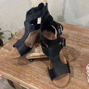 Croft & Barrow Black Heeled Sandals